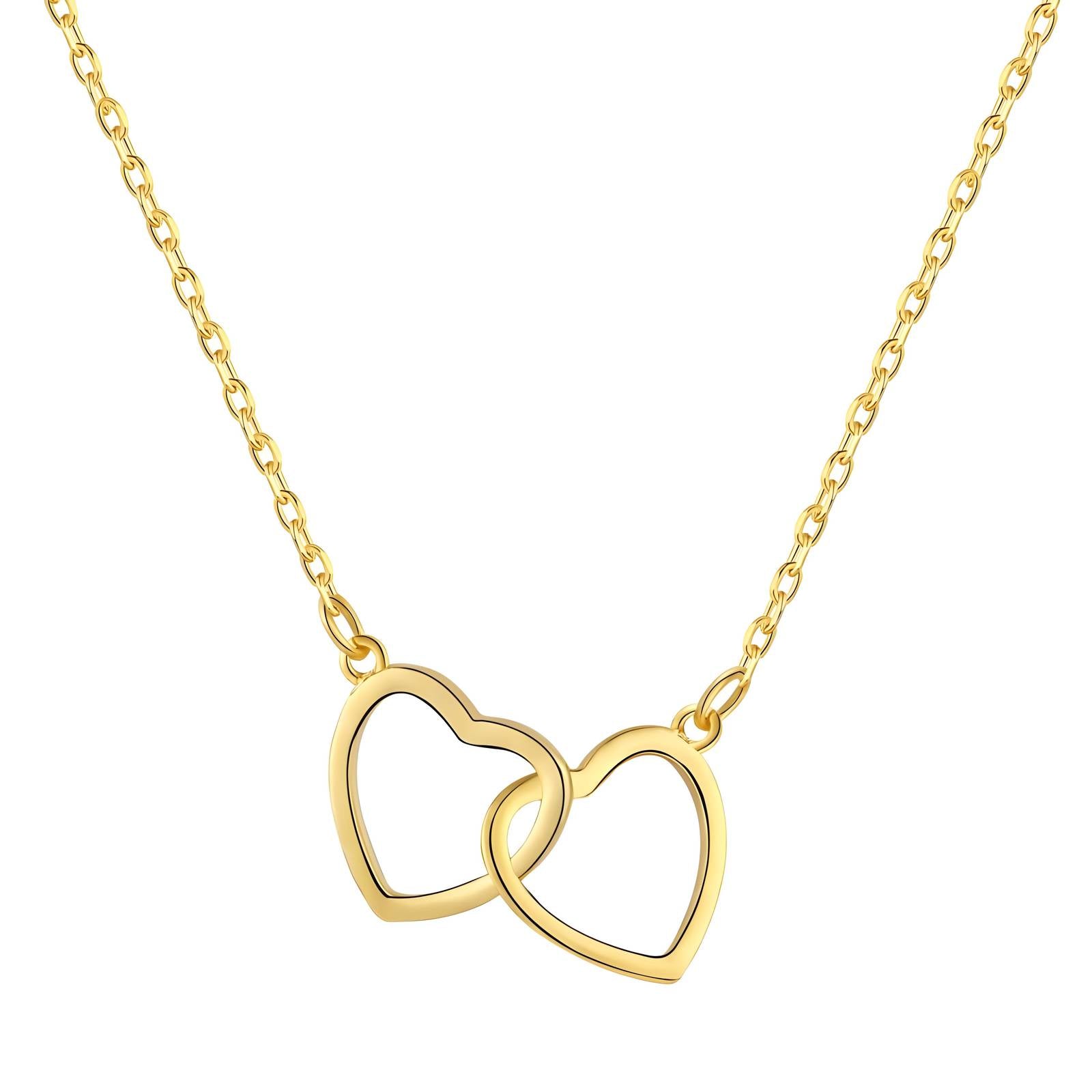Eternal Bond Necklace Double Heart Pendant