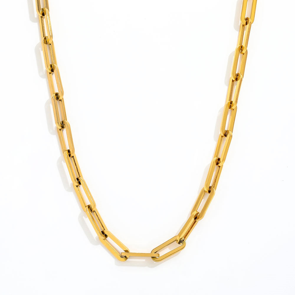 Sira Bold Link Chain Necklace - 18K Gold Plated Jewelry | Javerro
