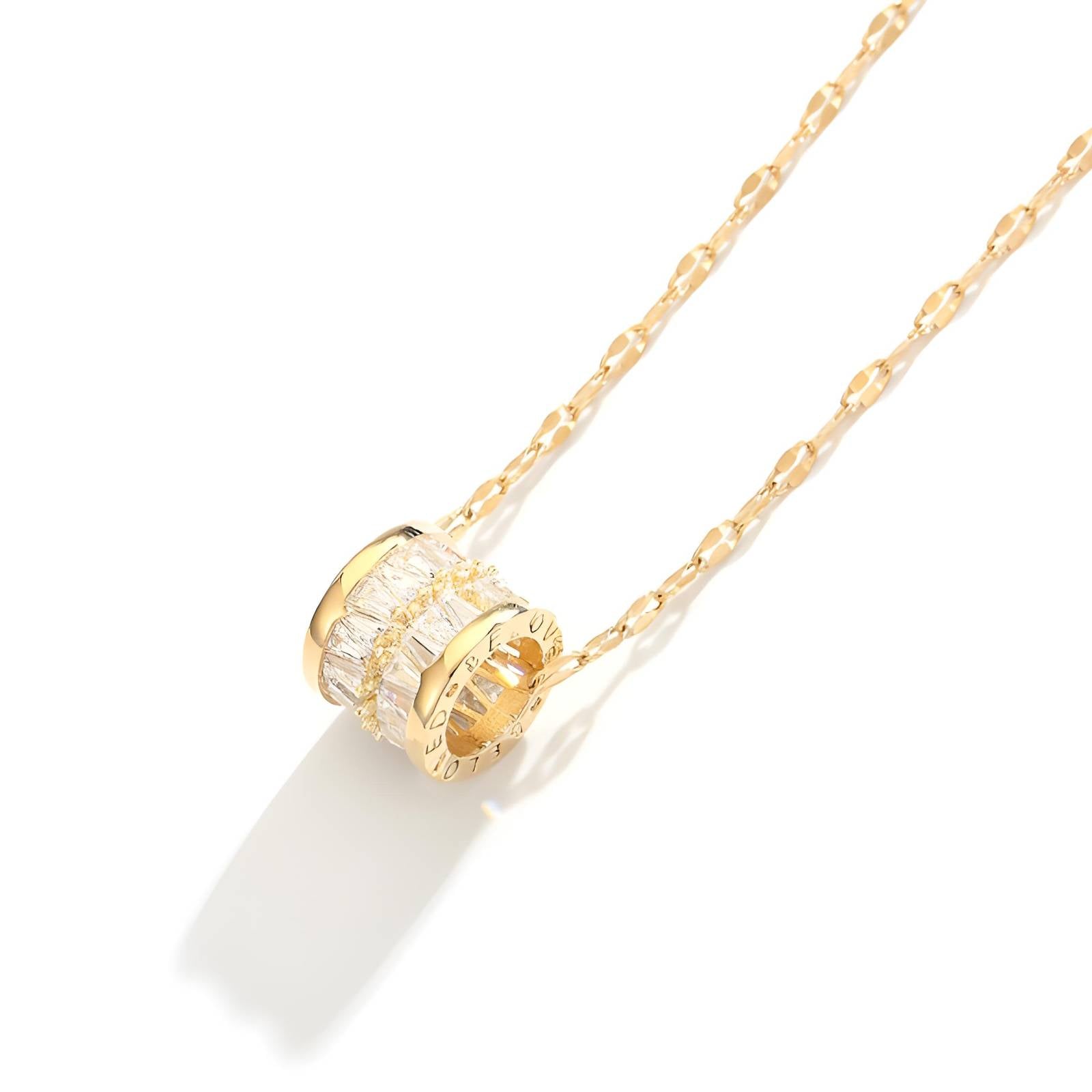 Aurora Gem Cylinder Necklace