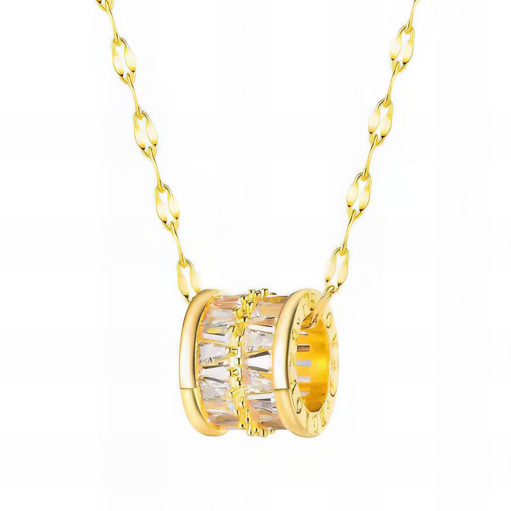 Aurora Gem Cylinder Necklace