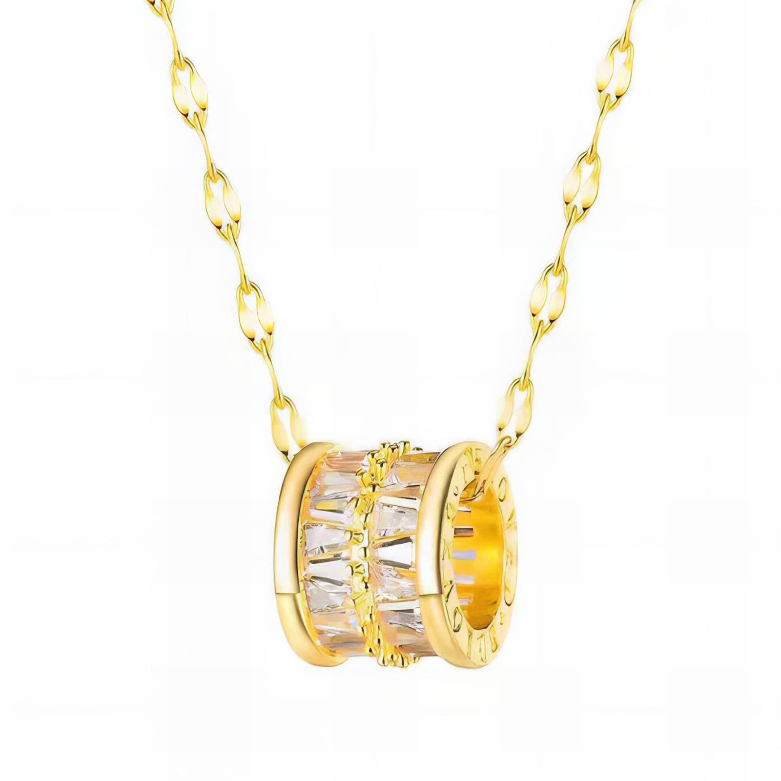 Aurora Gem Cylinder Necklace
