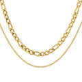 Figaro Stack Linked Chain Set