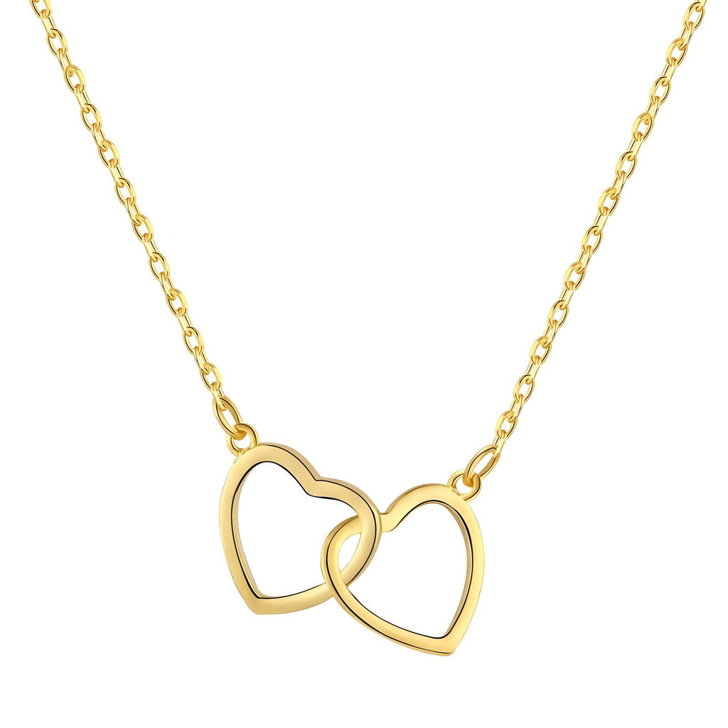 Eternal Bond Necklace Double Heart Pendant
