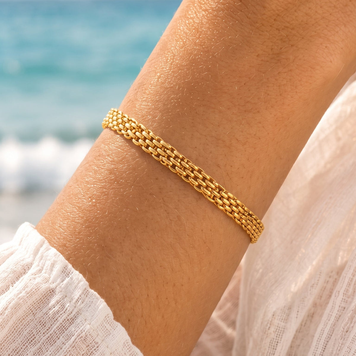 Aria Woven Chain Bracelet