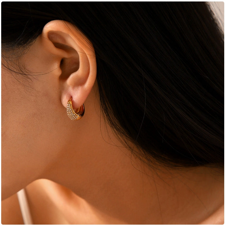 Lia Pavé Hoop Earrings