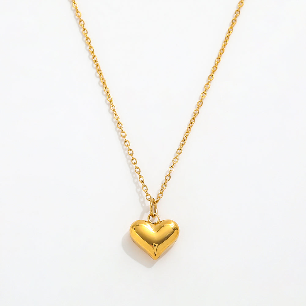 Luna Crescent Heart Necklace