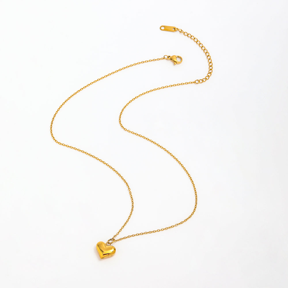 Luna Crescent Heart Necklace
