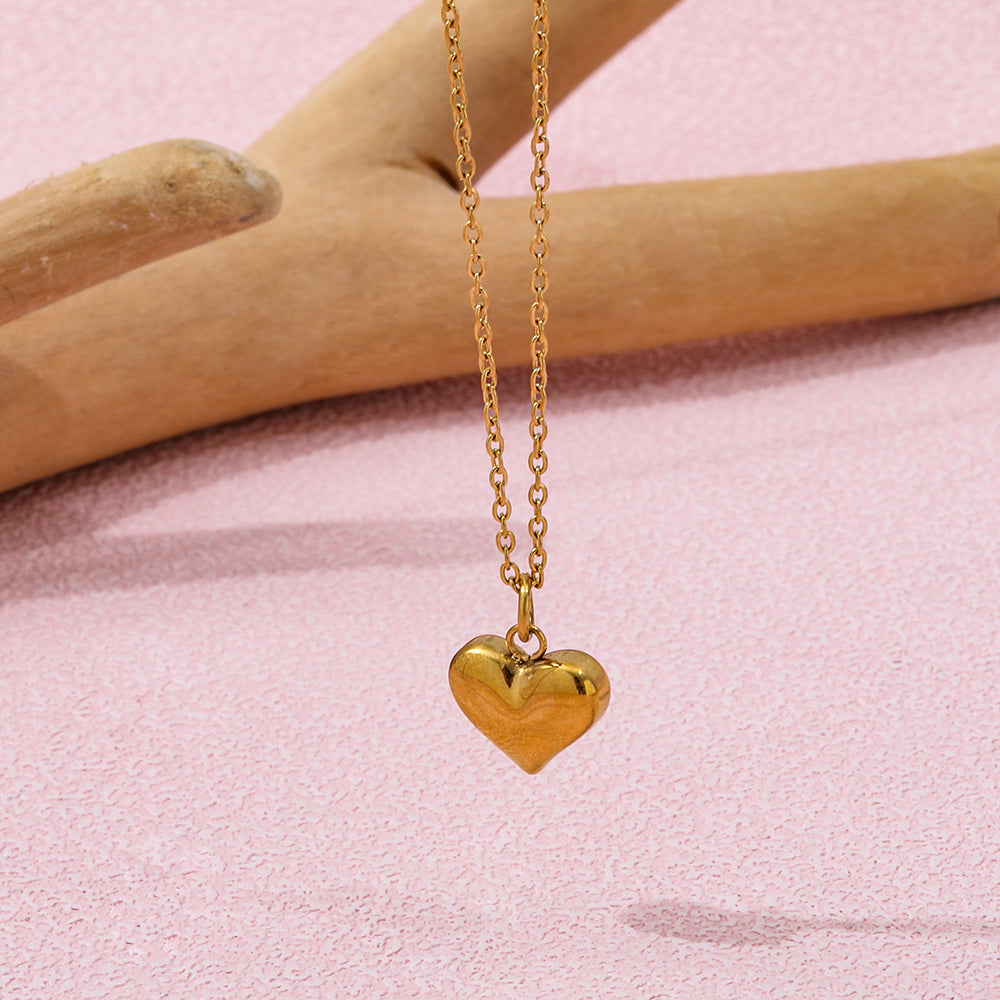 Luna Crescent Heart Necklace