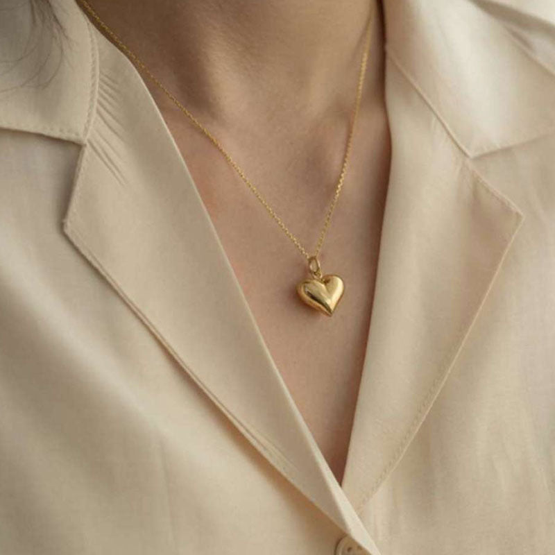 Luna Crescent Heart Necklace