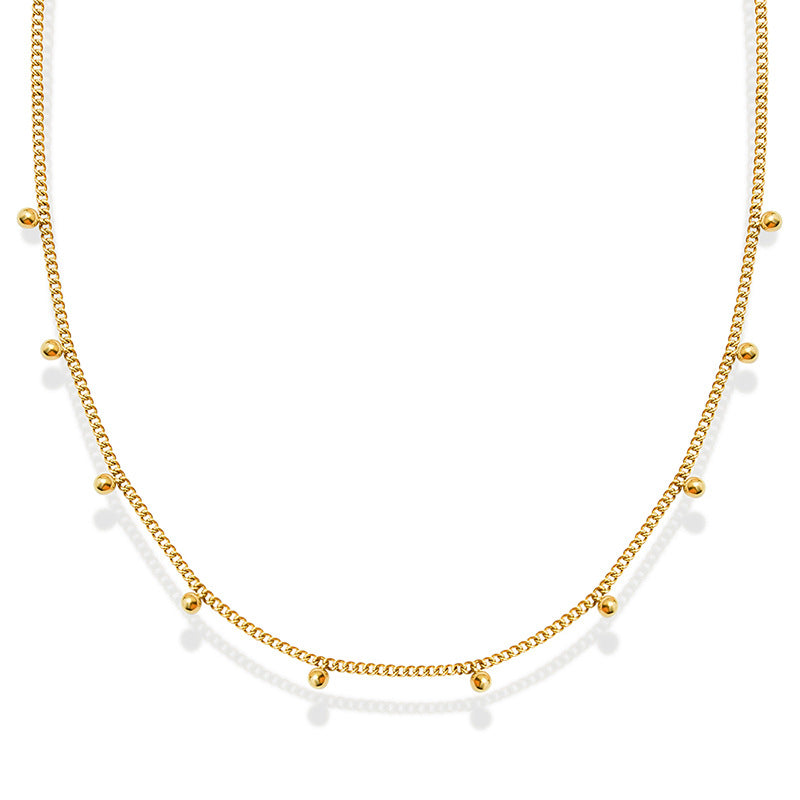 Ria Sphere Beaded Chain Necklace