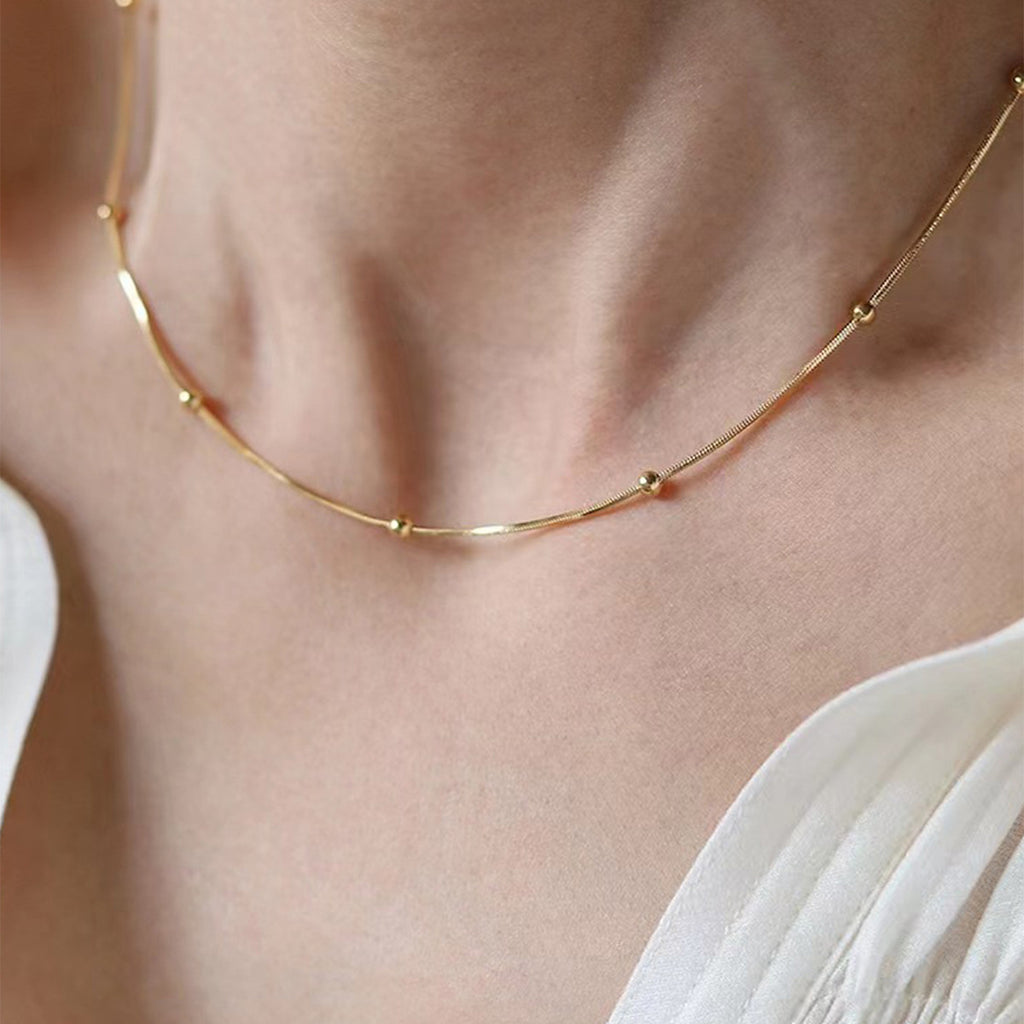 Solenne Beaded Chain Necklace