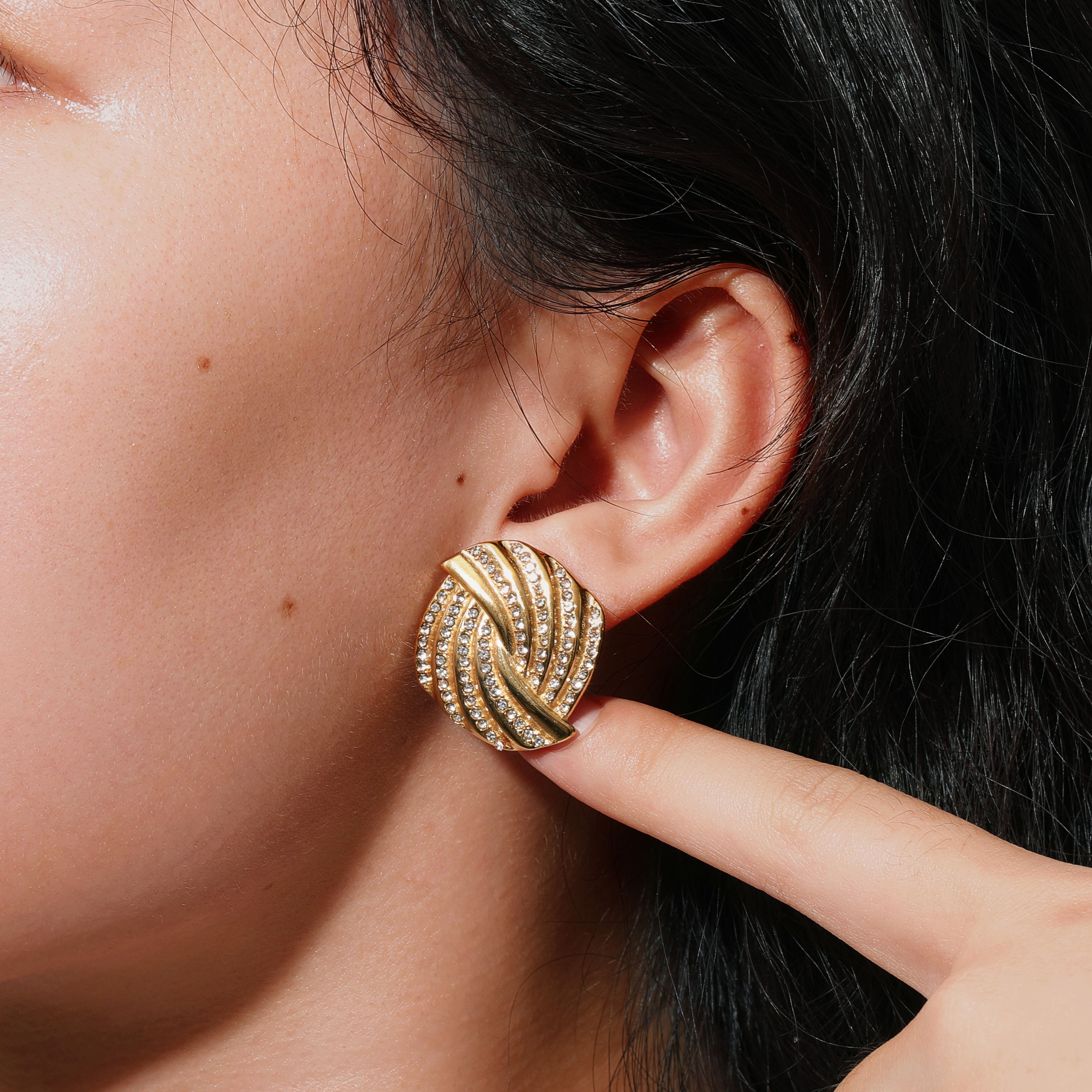 Kia Swirl Statement Earrings