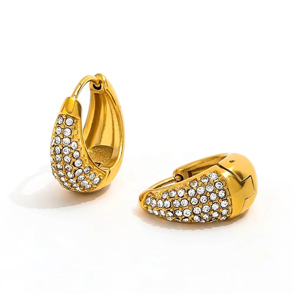 Lia Pavé Hoop Earrings