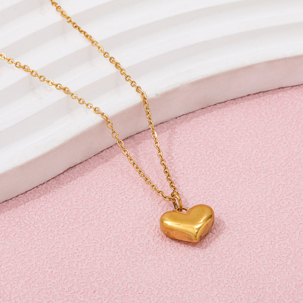 Luna Crescent Heart Necklace