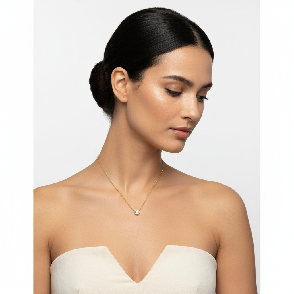 Lumina Bezel Pendant Necklace